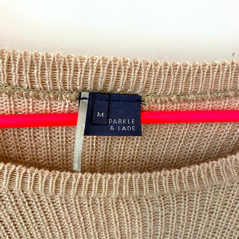 Tan urban outfitters cropped sweater - Picture 2 of 3